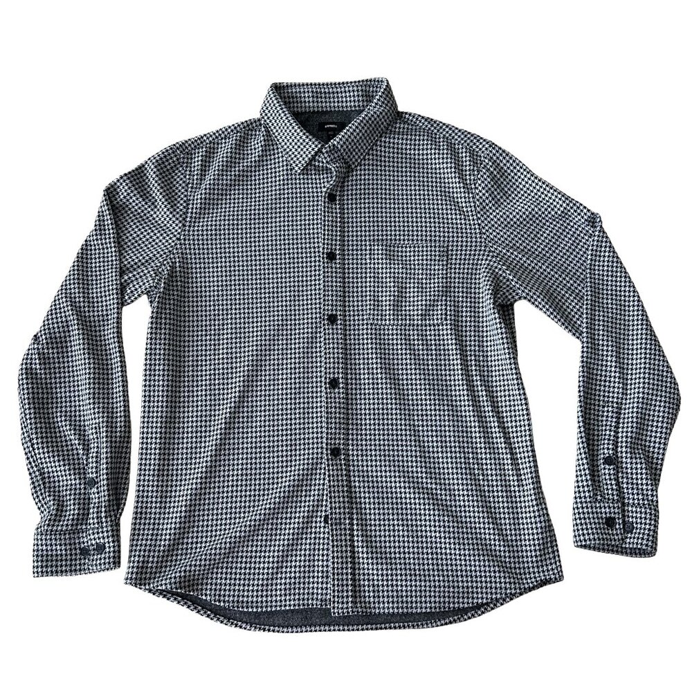 Express Houndstooth Stretch Button-Down Shirt Men… - image 1